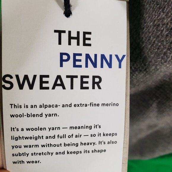 Aritzia TNA The Penny Sweater Waffle Knit Alpaca & Wool Sweater Sz M Taupe NEW - Picture 4 of 7